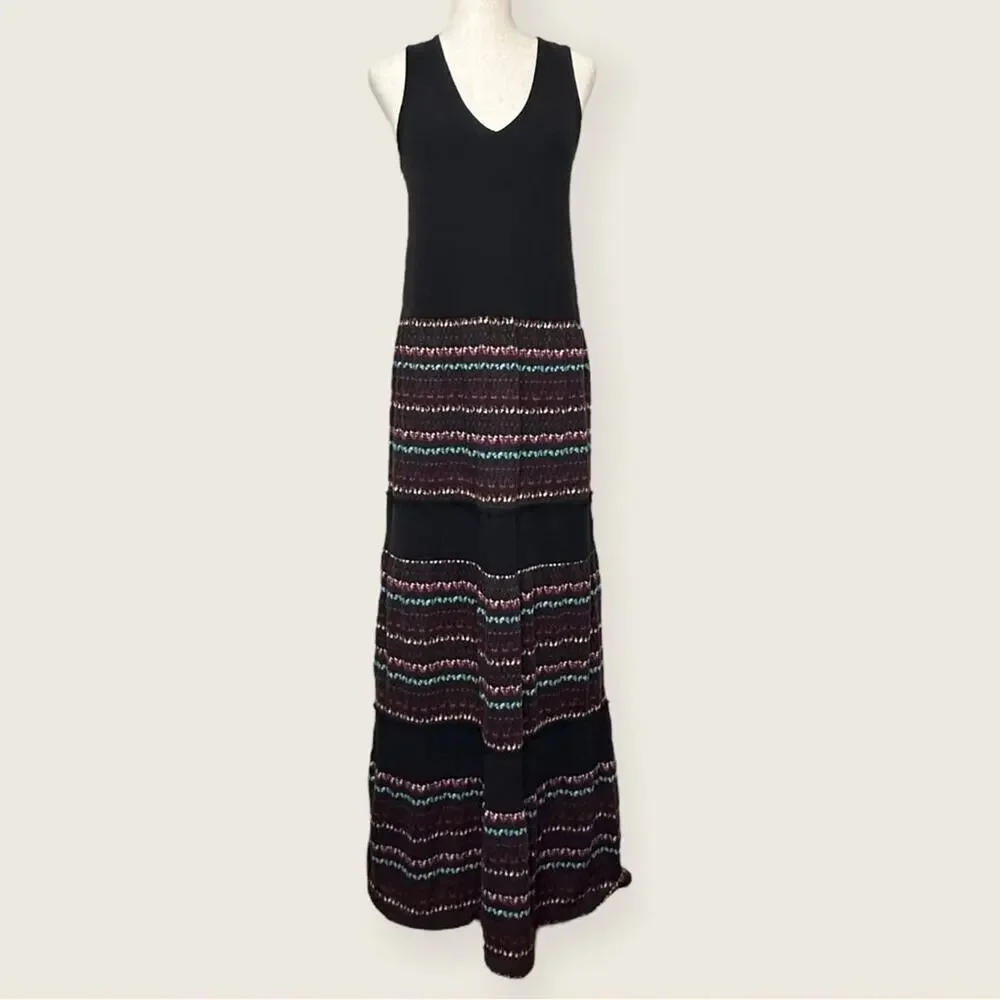 EUC | Free People | Sleeveless Pom Pom Maxi Dress | Black | Small - Picture 12 of 12